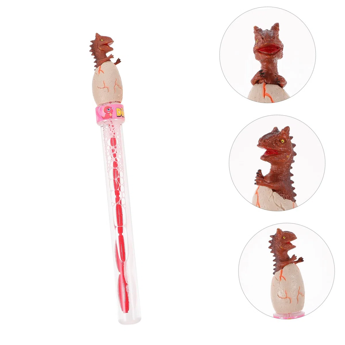 Bâtonnets à Bulles Dinosaure 34cm, Lot de 4 en Plastique