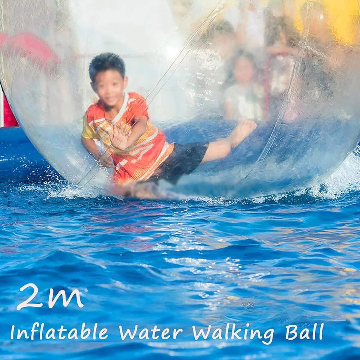 Ballon gonflable pour piscine, lac, plage – Boule à bulles transparente avec fermeture éclair pour enfants et adultes