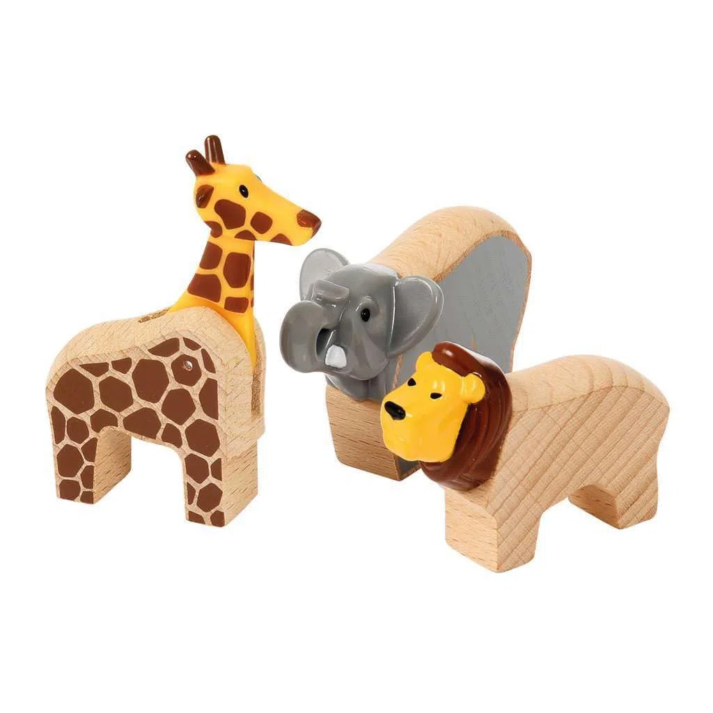 Brio World - 33960 - Circuit Reportage Safari - Coffret complet de 26 pièces avec animaux sauvages - Circuit de train en bois - Jouet mixte à partir de 3 ans