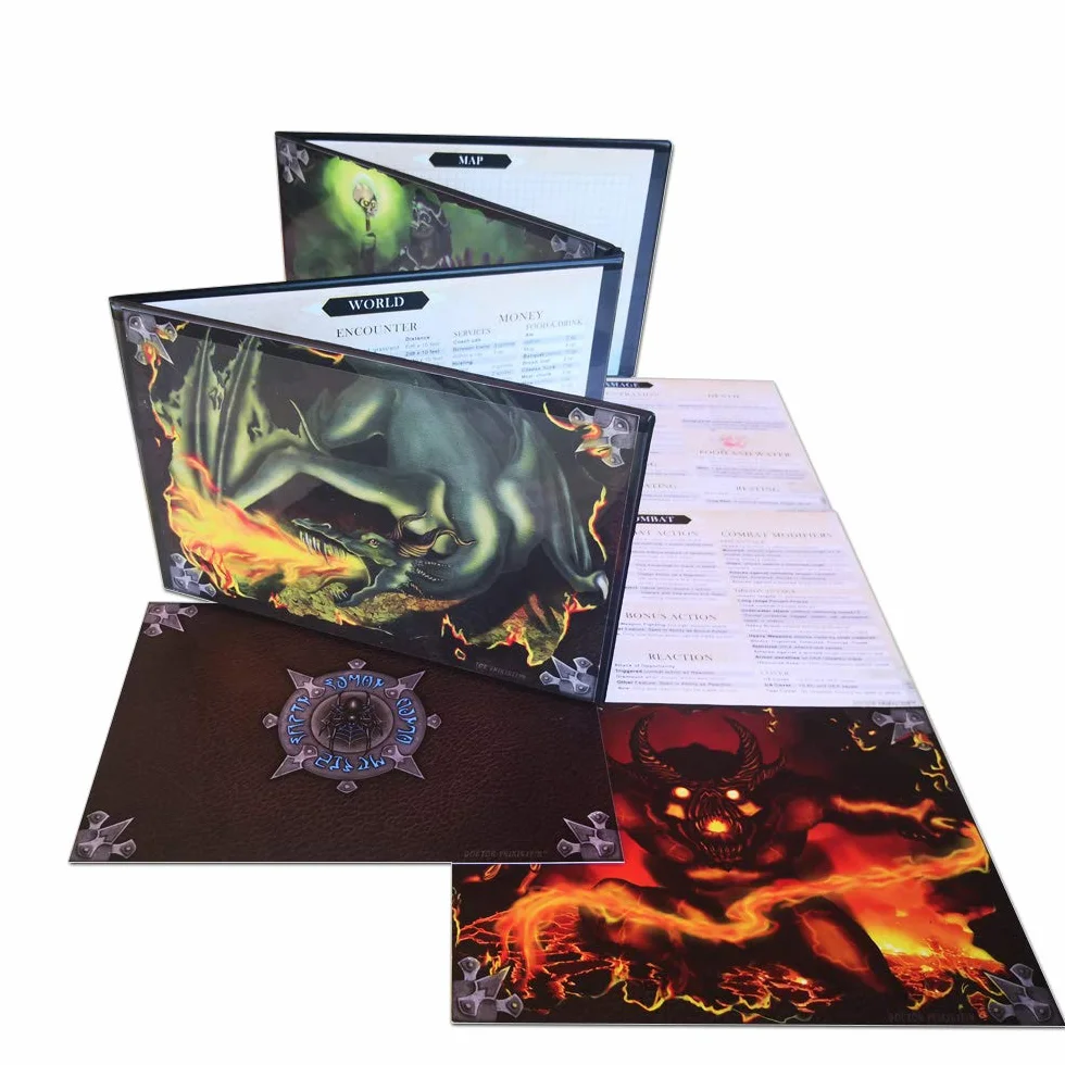 Summoning Dungeon Master Screen | ÉCRAN Polyvalent, Personnalisable, Dry-Erase, pour Les Jeux DE RÔLE