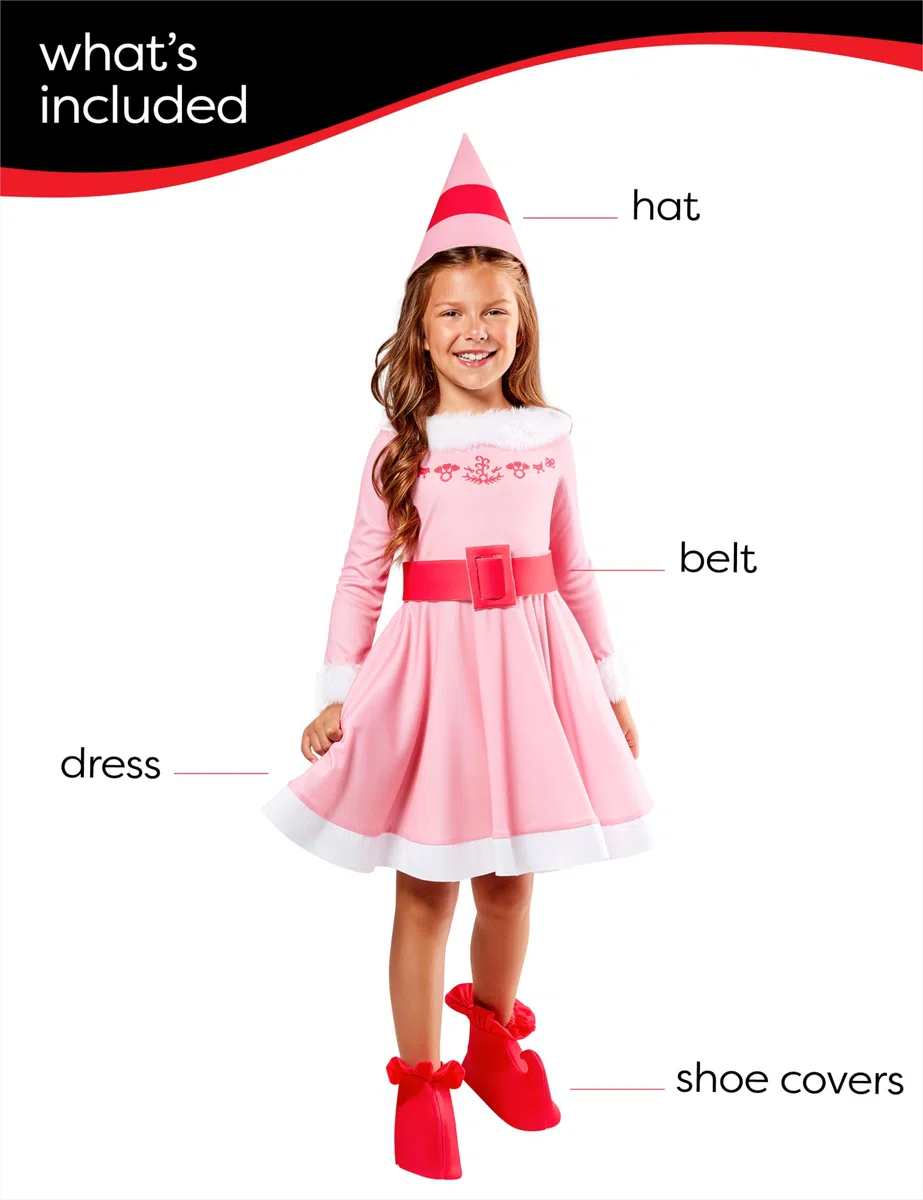 Rubie's Costume d'elfe du film Jovie pour fille - Robe et chapeau