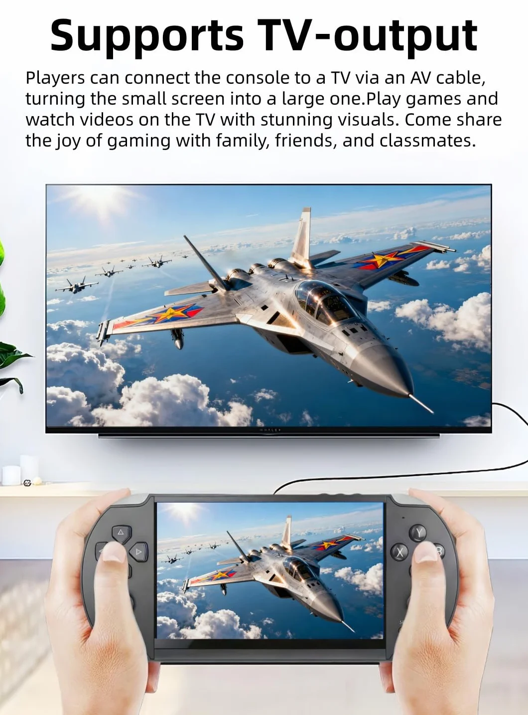 5,1 Pouces Console de Jeu Portable Plusieurs Simulateurs Rétro Vidéo/Musique/E-Book/Téléviseur Indoor/Outdoor/Travel Larisure de Jeu électronique Anniversaire/Cadeau de Vacances
