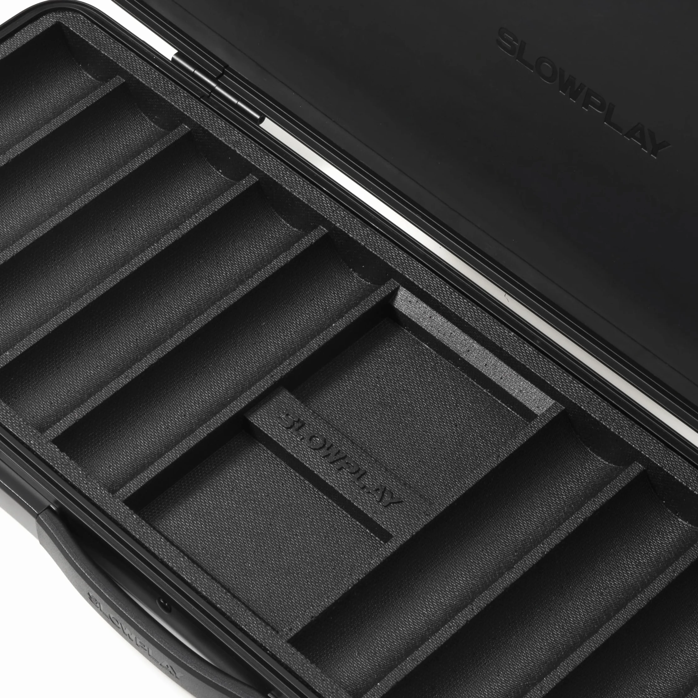 SLOWPLAY Mallette Godel pour jetons 39/40 mm, Coque PC Robuste | Durabilité renforcée; support intérieur; logements précis; doublure PU; grande poignée; finition miroir; noir intégral