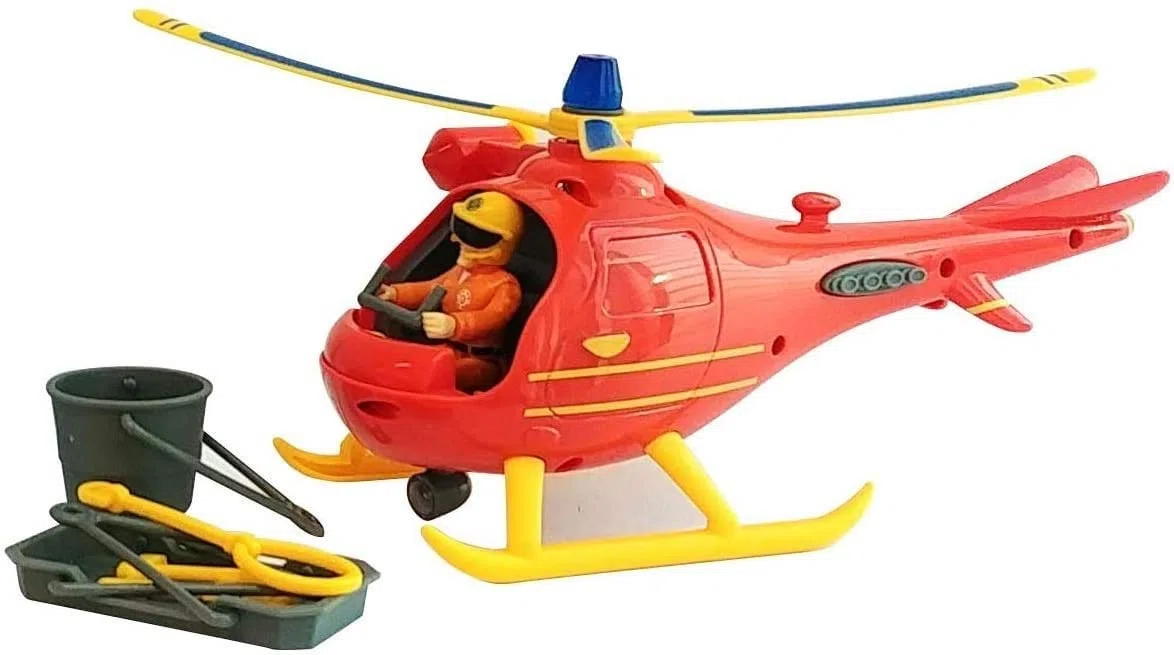 Simba - Sam Le Pompier - Hélicoptère Wallaby 1 - Sons et Lumières - 1 Figurine Incluse - 109251077038