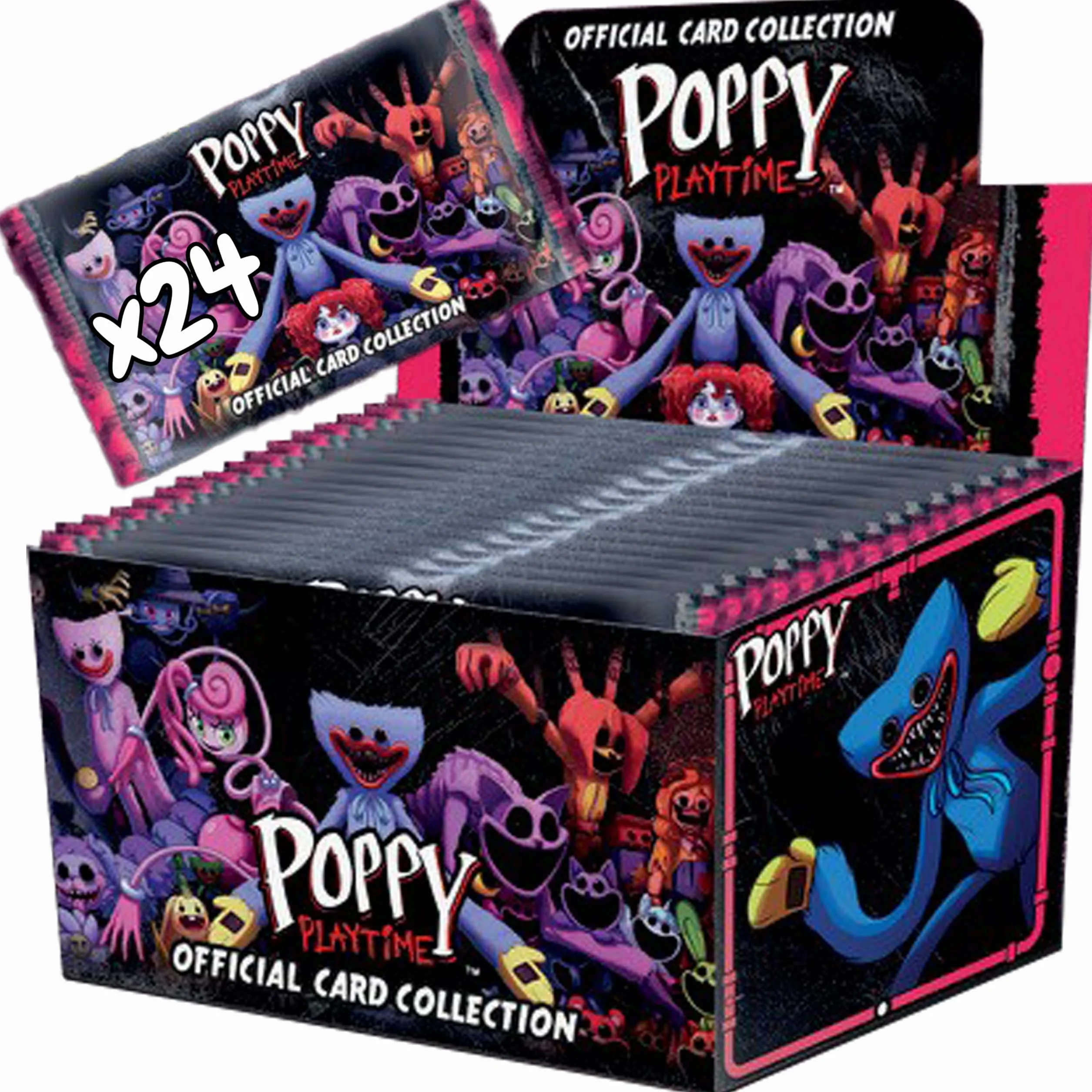 POPY PLAYTIME 24 sachets officiels Diramix, chaque sachet contient 5 cartes à collectionner