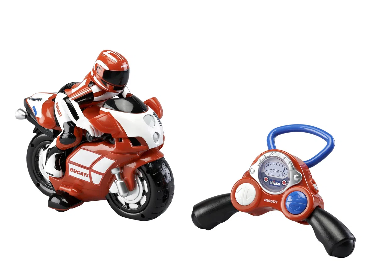 Chicco - Jouet premier age - Moto Ducati Rc Rouge telecommandee