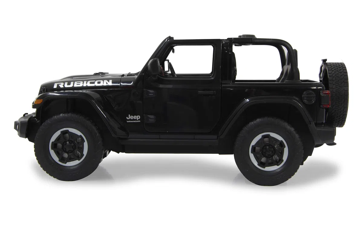 JAMARA 405180 – Jeep Wrangler JL 1:14 Porte Manuelle 2,4 GHz – sous Licence Officielle, jusqu'à 1 Heure de Conduite, Environ 11 km/h, détails Parfaitement recréés, intérieur détaillé, lumière LED,