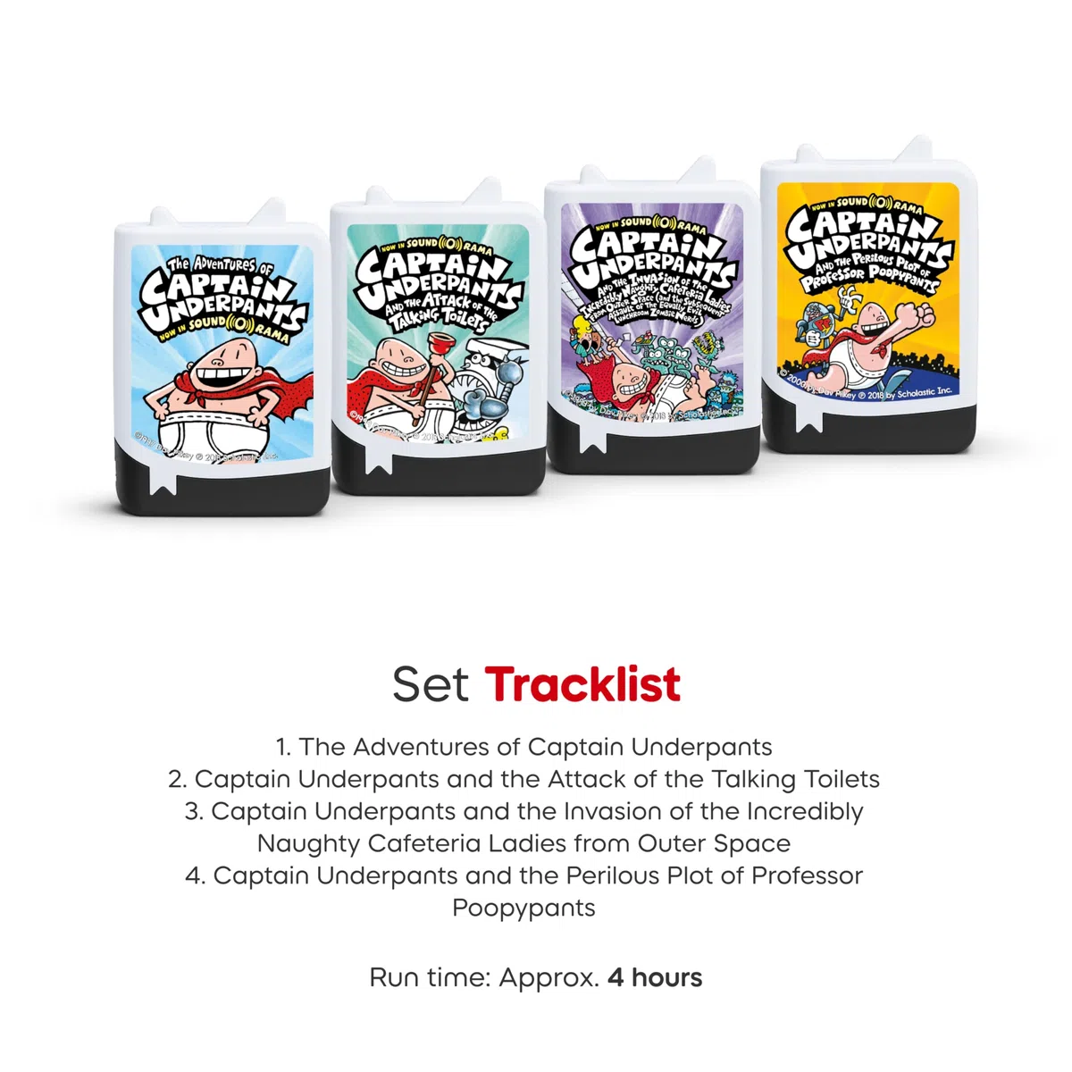 Tonies Captain Underpants Lot de 4 livres audio