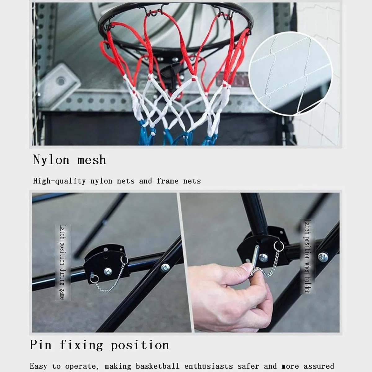 Jeu d'arcade de basket-ball pliable avec score électronique pour jouer en intérieur et en extérieur
