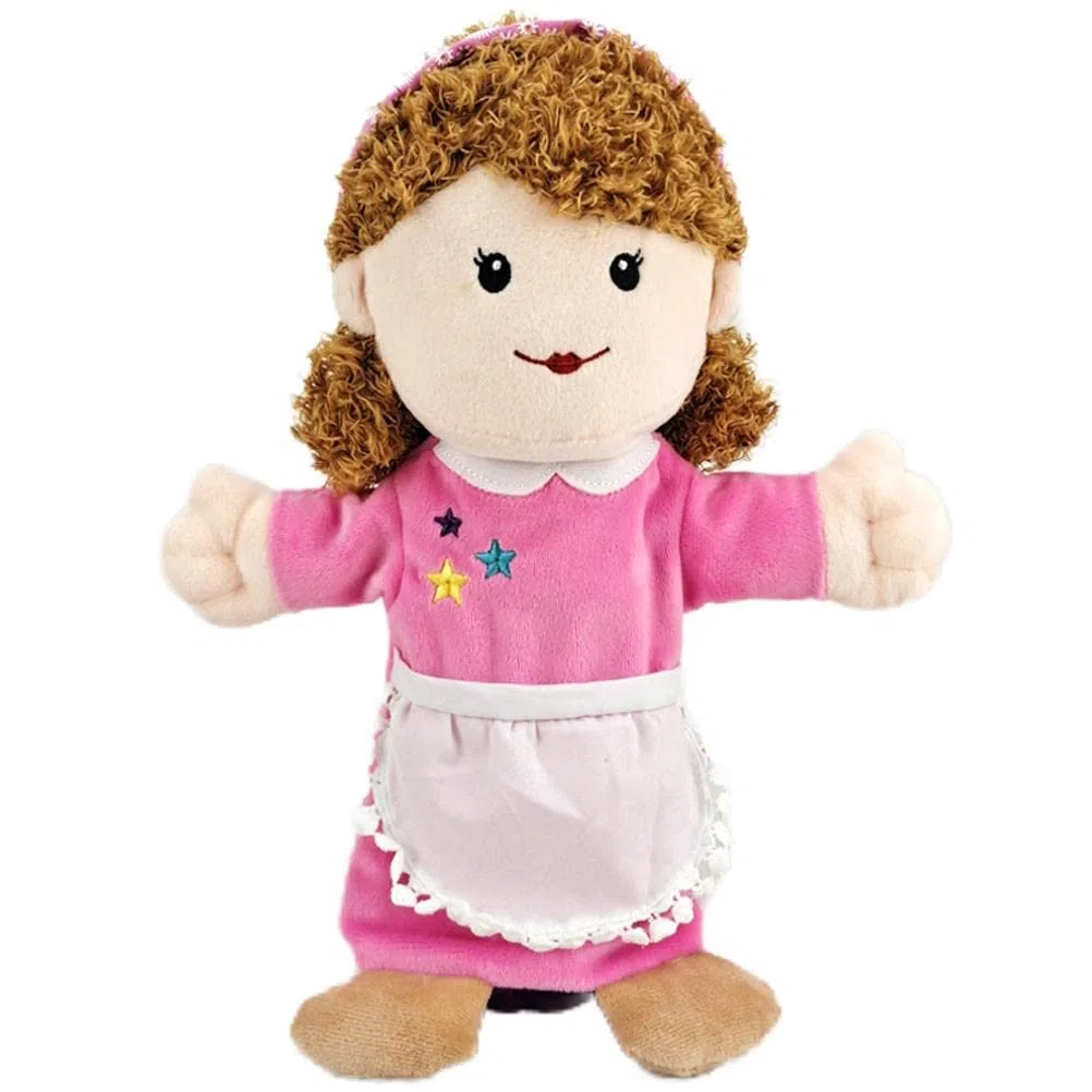 6 Pièces Ensemble de Marionnettes à Main 11.8 Pouces Doux en Peluche Membres de la Famille Marionnettes à Doigt Début de la Narration éducative pour Les (Grand-père + Grand-mère