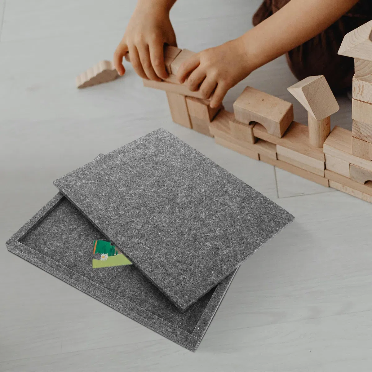 Trieur de Pièces de Puzzle 6 Pièces en Feutre, Plateau Empilable