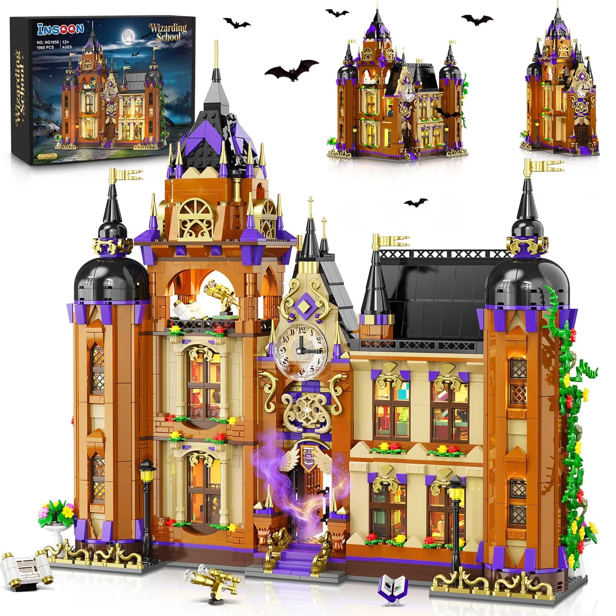 INSOON Kit de Construction d'École Magique avec Lumière