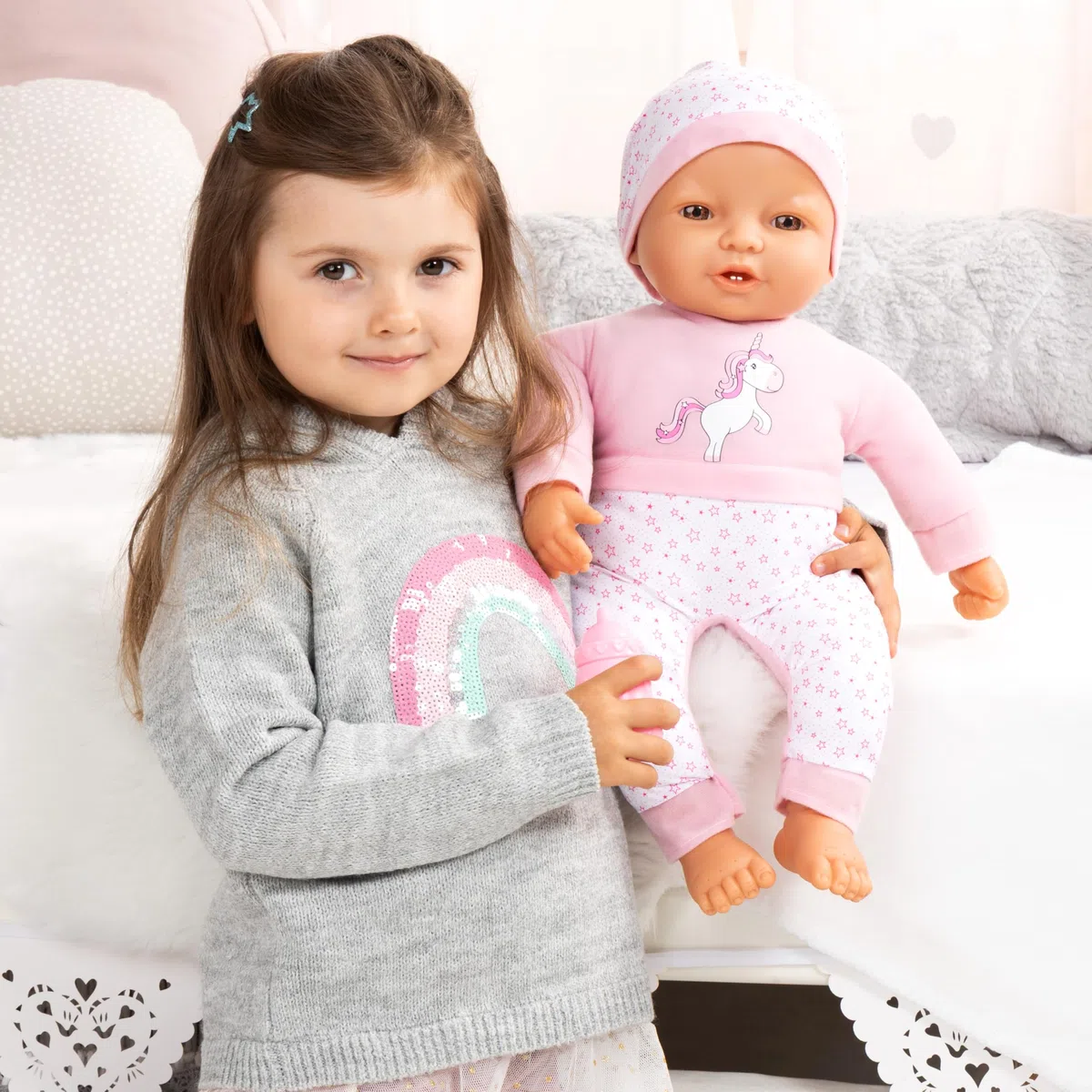 Bayer Design Poupée bébé, Grande Poupon 50 cm