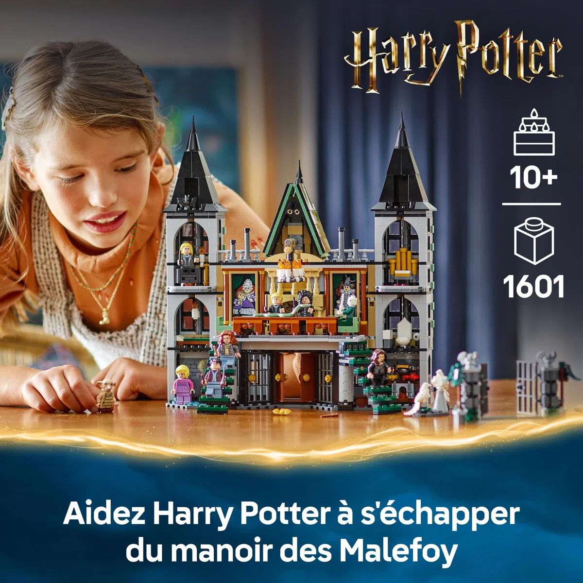 LEGO Harry Potter Le manoir des Malefoy - Jeu de Construction Collector pour garçons et Filles dès 10 Ans - 9 minifigurines Dont Dobby et Lord Voldemort 76453