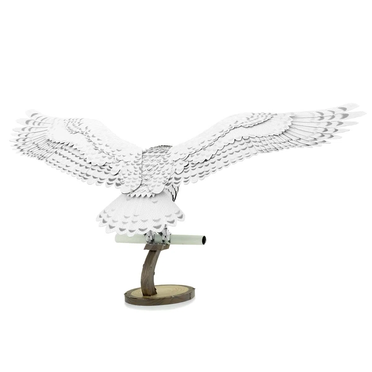 Metal Earth Fascinations PS2007 Kit de construction 3D en métal, motif de chouette dans la neige, Hedwig, découpé au laser, puzzle 3D, à monter soi-même, avec 2,5 cartes métalliques, à partir de 14