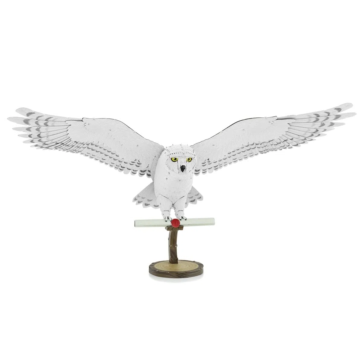 Metal Earth Fascinations PS2007 Kit de construction 3D en métal, motif de chouette dans la neige, Hedwig, découpé au laser, puzzle 3D, à monter soi-même, avec 2,5 cartes métalliques, à partir de 14