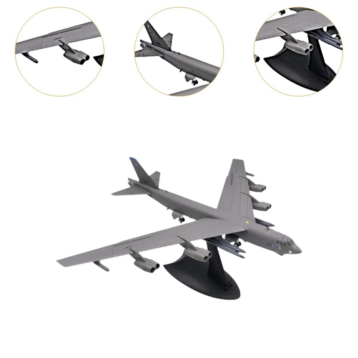 Maquette d'avion de Chasse B52 à L'échelle 1:200, Objet de Collection, Souvenir avec Socle. Modèle Réduit en Métal Moulé sous Pression, Idéal