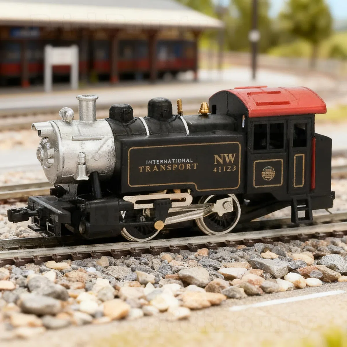 Ho Locomotive de Train à échelle, Locomotive à Moteur 1:87 Compatible avec Tous Les chemins de Fer Ho, Collection et Cadeau de Noël pour Les Amateurs de Train en Miniature (96100)