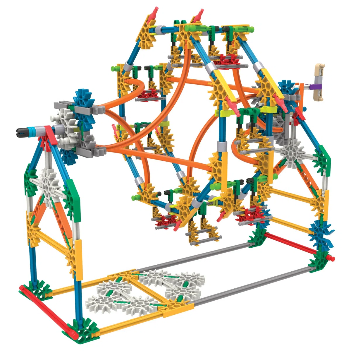 Kit de construction Swing Ride, K'NEX Education, Basic Fun, 77077, jouets éducatifs pour enfants, kit d'apprentissage STEM de 486 pièces, jouets de construction pour garçons et filles à partir de 8+