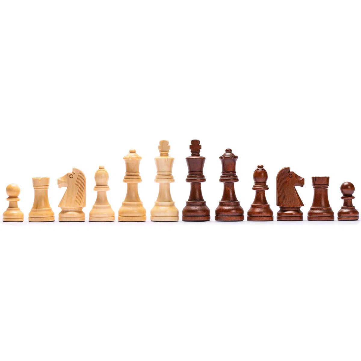Husaria Staunton Tournoi No. 6 Jeu de pièces d'échecs avec 2 Reines supplémentaires et Une boîte en Bois, Rois de 98 millimètres
