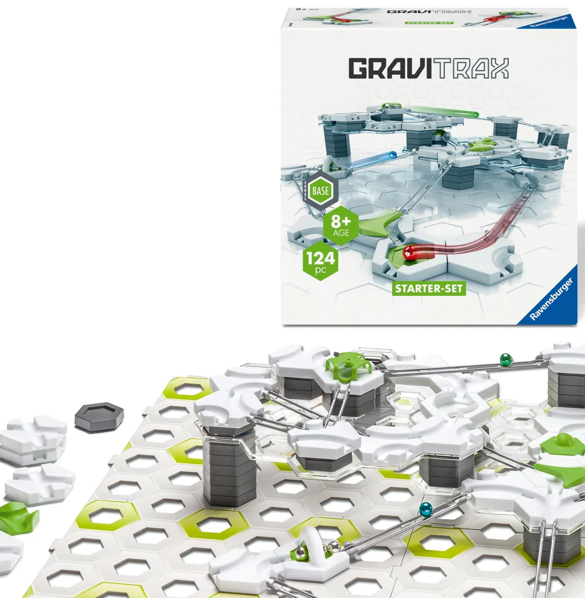 Ravensburger GraviTrax Starter Set – Circuit à Billes pour Enfant 122 pièces – Piste à Billes de Construction – Marble Run éducatif STEM – Jeu Scientifique dès 8 Ans – Version française