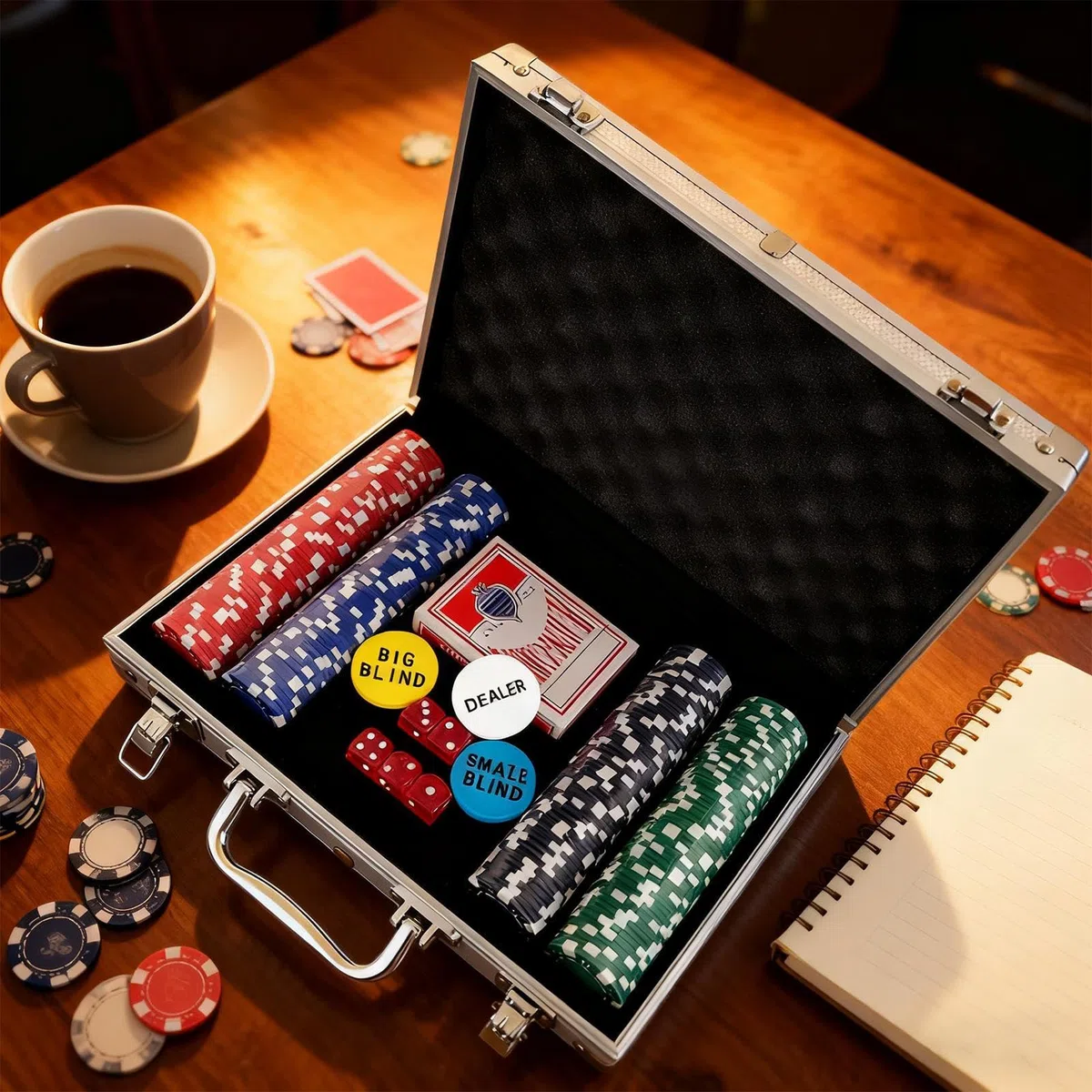 Coffret Jetons Poker Avec Mallette Sans