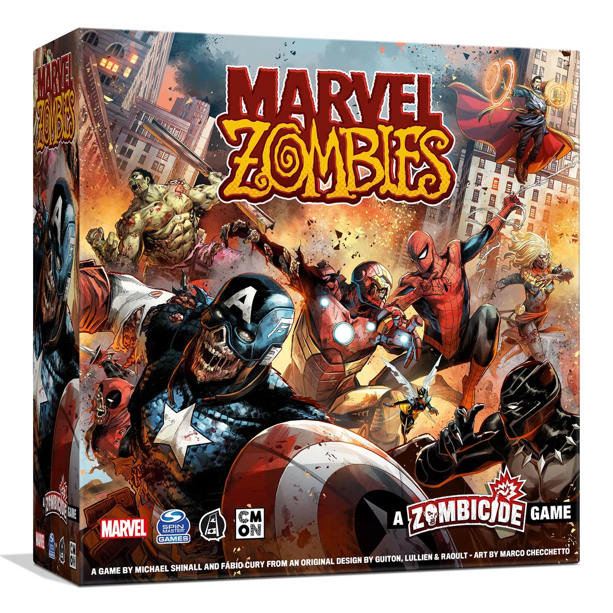 CMON Marvel Zombies A Zombicide Game (Core Box),Jeu de société de stratégie,Jeu coopératif pour adolescents et adultes,Jeu de société zombie,À partir de 14 ans,Temps de jeu moyen 90 minutes,Fabriqué