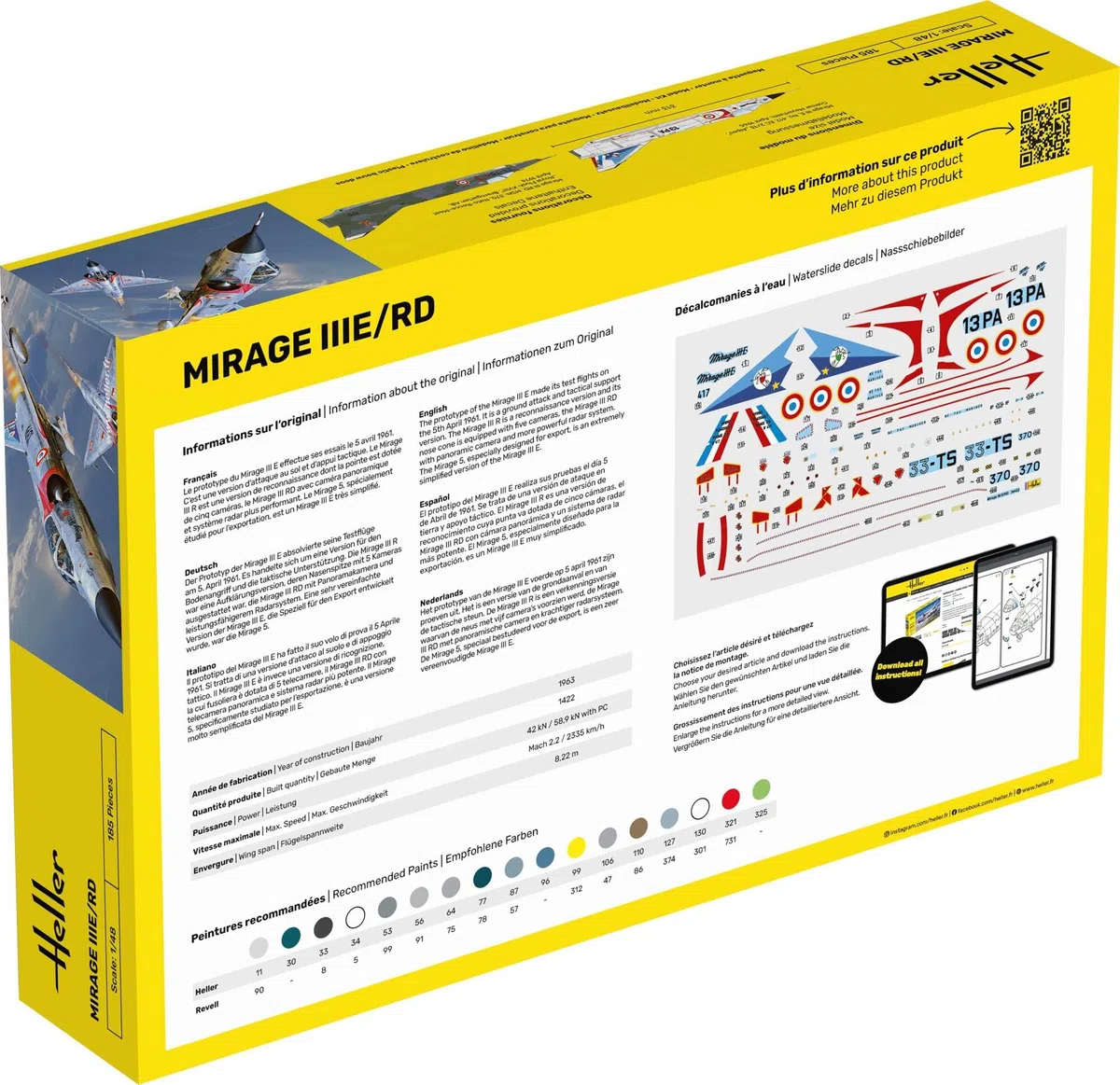 heller Starter Kit Mirage IIIE-O-R-RD-EE-EA - 1:48e