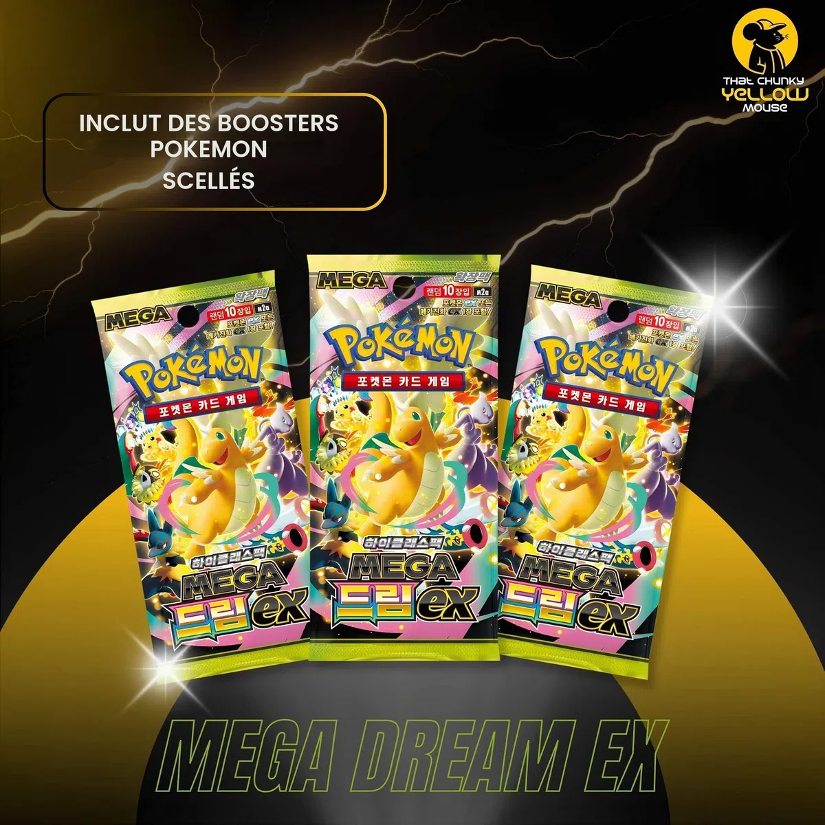 Boîte booster coréenne Mega Dream Korean Heroes | Pokemon Ascended Heroes | Mega Evolution Pokemon Korean Booster Box | 10 boosters | That Mouse Fashion