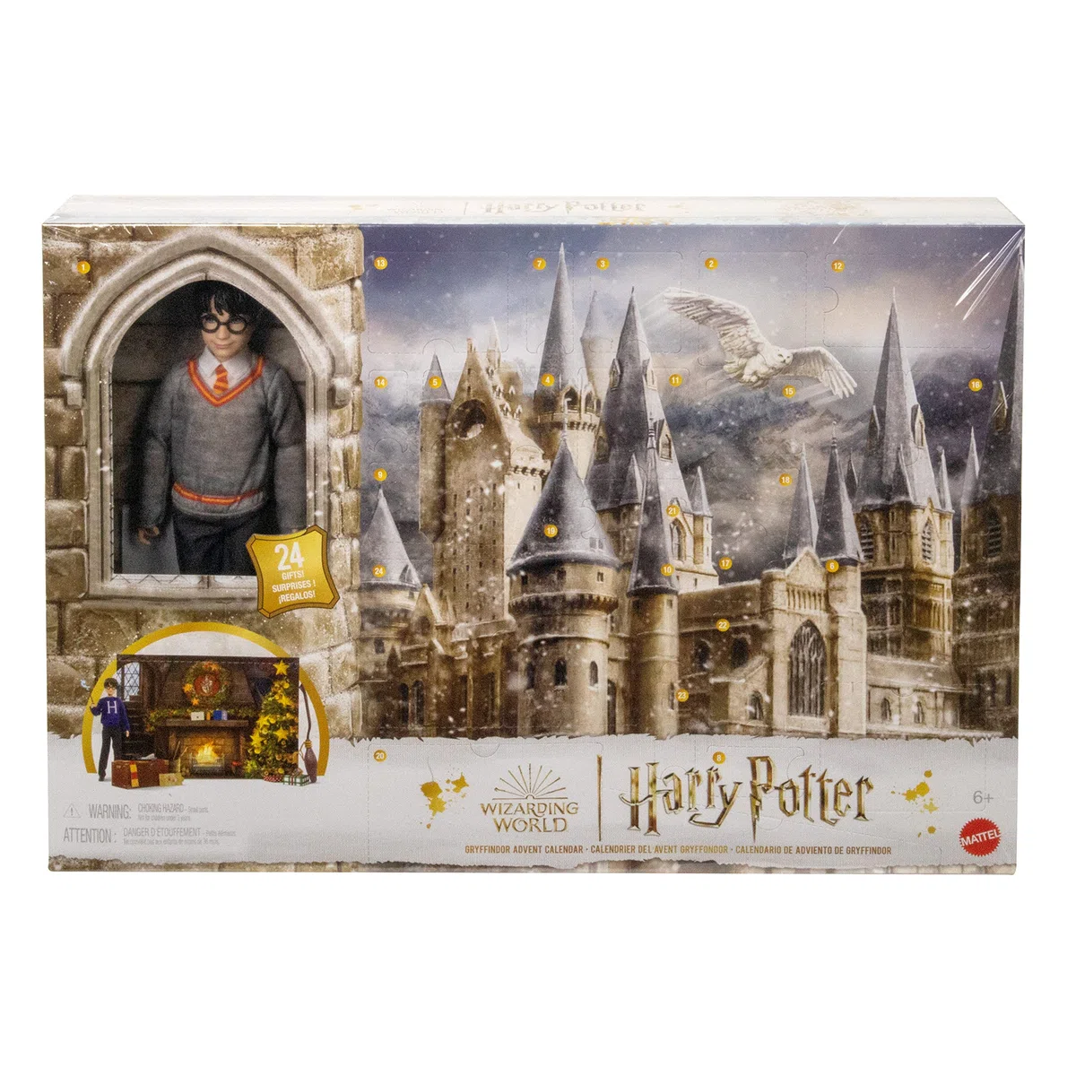 Mattel Harry Potter Calendrier De L’Avent Gryffondor Avec Poupée Harry Potter (30 Cm) Et 24 Accessoires Surprises, Jouet Enfant, Dès 6 Ans, HND80