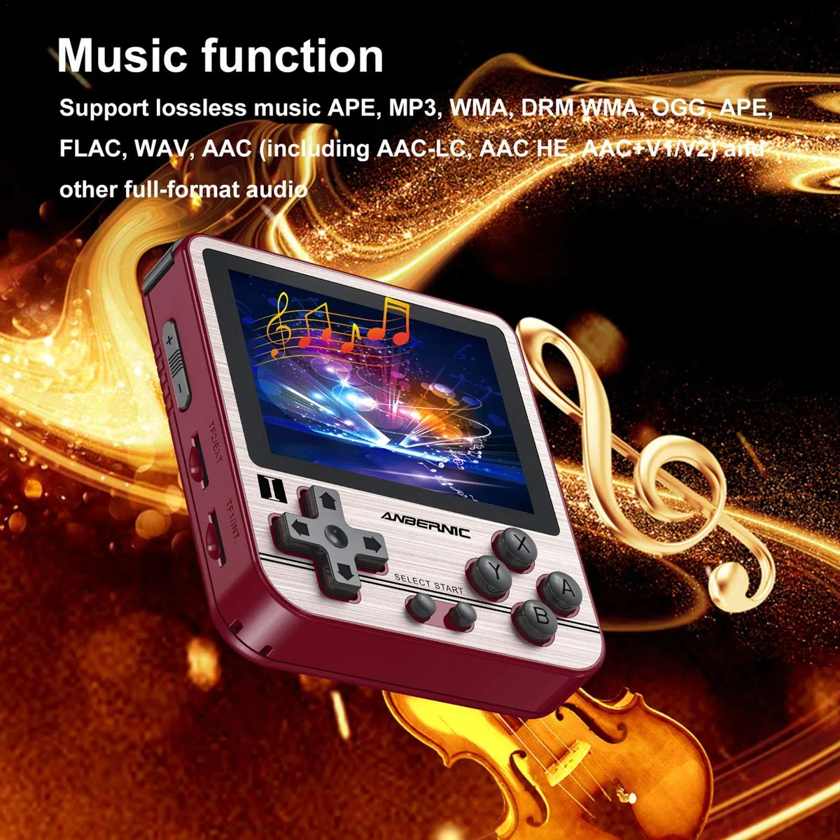 Consoles de Jeux Portables, RG280V Console de Jeux Retro de Jeux, Intégré 2500 Classique Jeux 2.8 Pouces IPS écran Console de Jeux vidéo Portable Joueur de jeu rétro classique de Lecteurs de musique