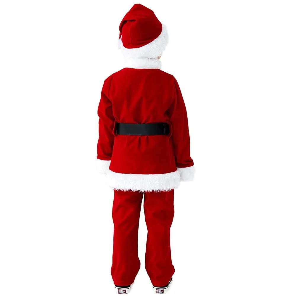 Generisch Costume de Père Noël pour enfant - Costume de fête - Costume de Noël sur scène - Costume de Père Noël - Fête de Noël pour enfants