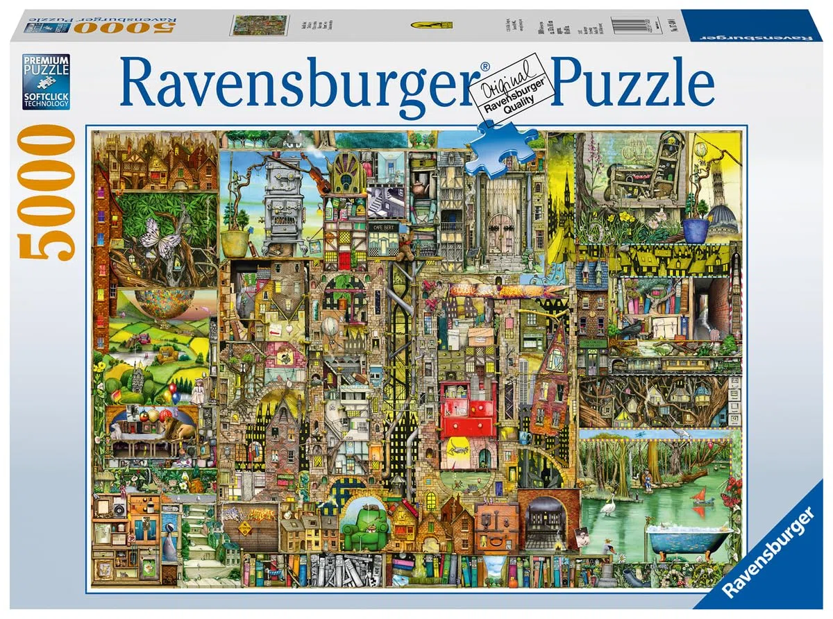 Ravensburger - Puzzle Adulte - Puzzle 5000 pièces - Ville Bizarre - Colin Thompson - Adultes et Enfants à partir de 14 Ans - Puzzle de qualité supérieure fabriqué en Europe - Artiste - 17430
