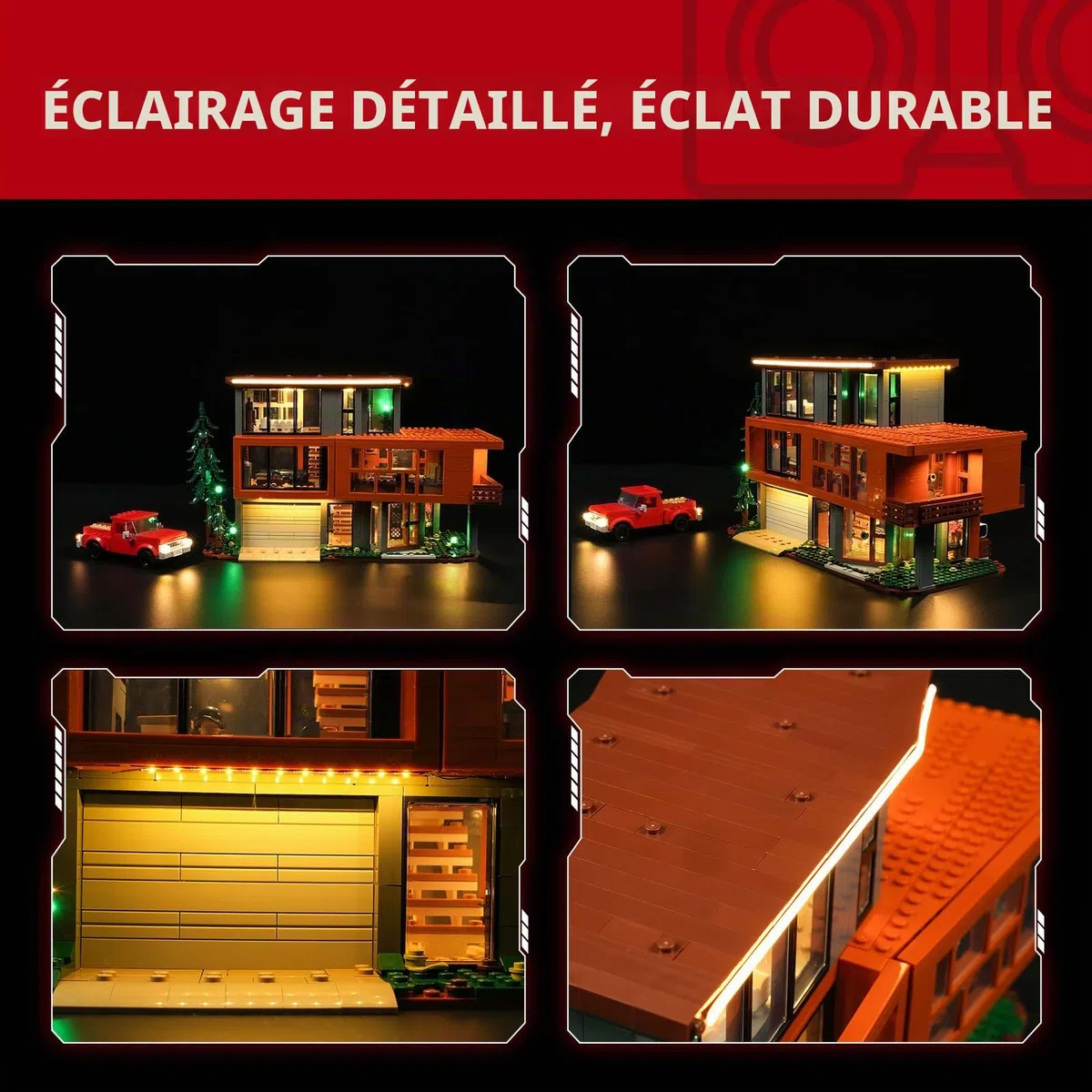 BRIKSMAX Lumière pour Lego La Maison des Cullens de Twilight 21354 – Compatible avec le modèle de briques Lego Ideas – Sans kit Lego