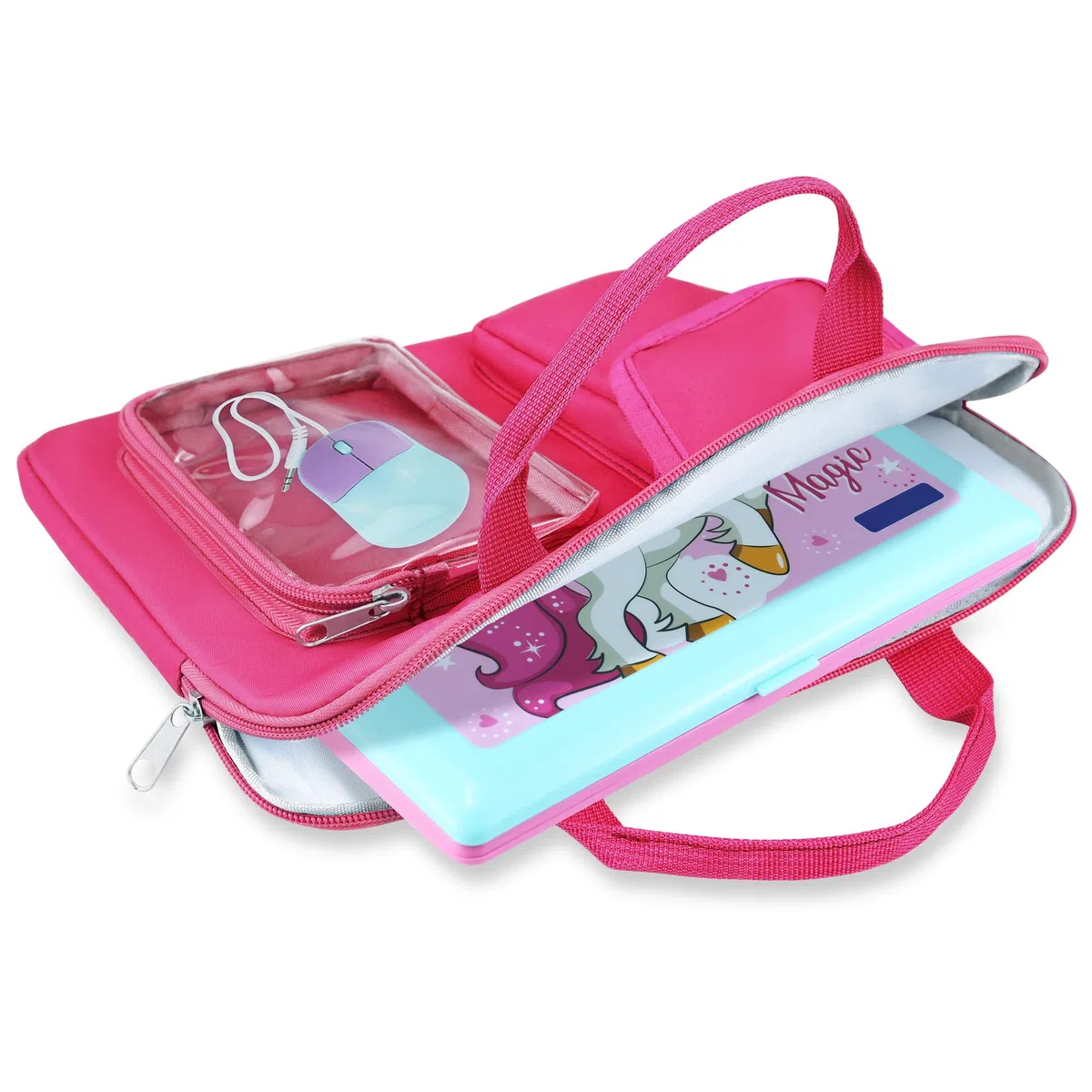 Annmore Sac pour Lexibook Ordinateur Éducatif Bilingue, Rose | Compatible avec VTech - Storio MAX XL 2.0