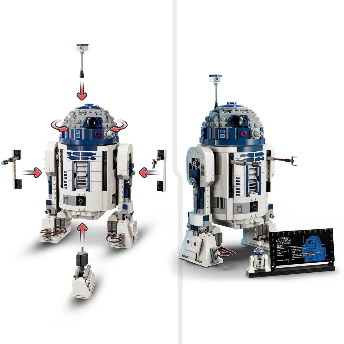 LEGO Star Wars 75379 R2-D2 - Jeu de Construction & Décoration - Figurine de Droïde avec Tête Rotative, Périscope & Outils - Minifigurine de Dark Malak - Cadeau pour Garçon dès 10 Ans ou Fans Adultes