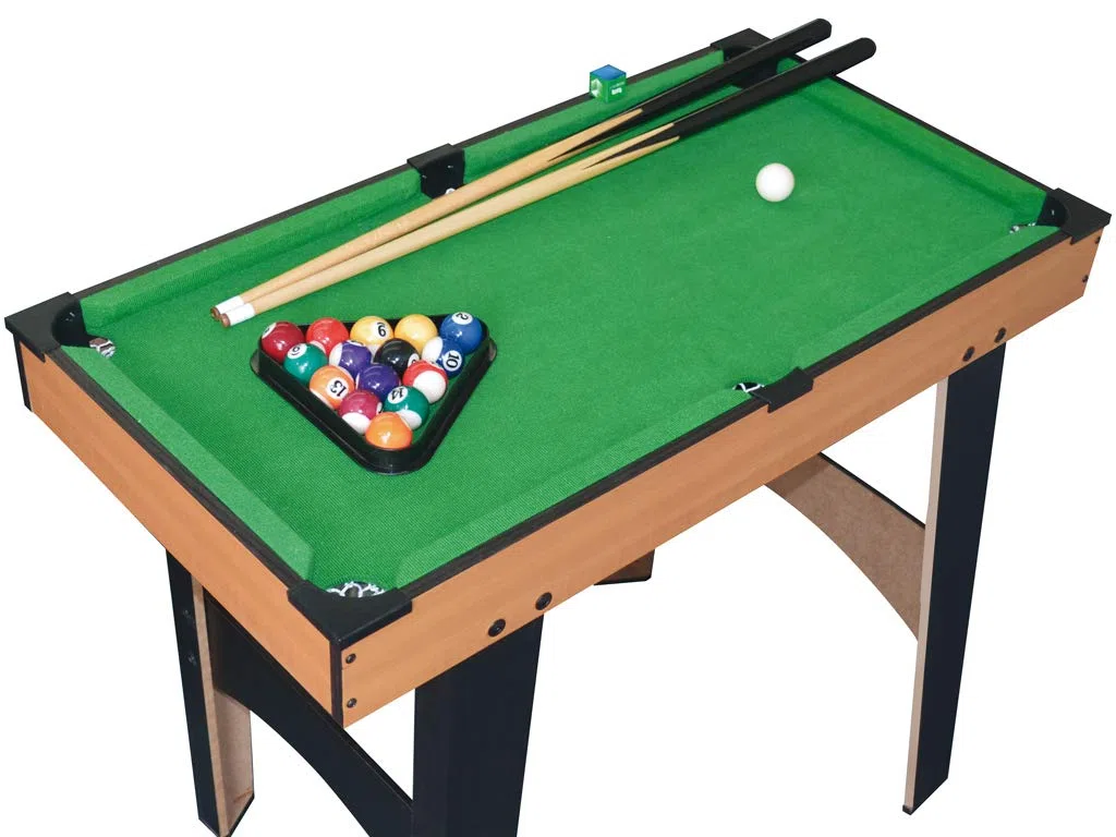 Teorema 63770 Table de Billard en Bois pour Enfants avec Boules et Accessoires