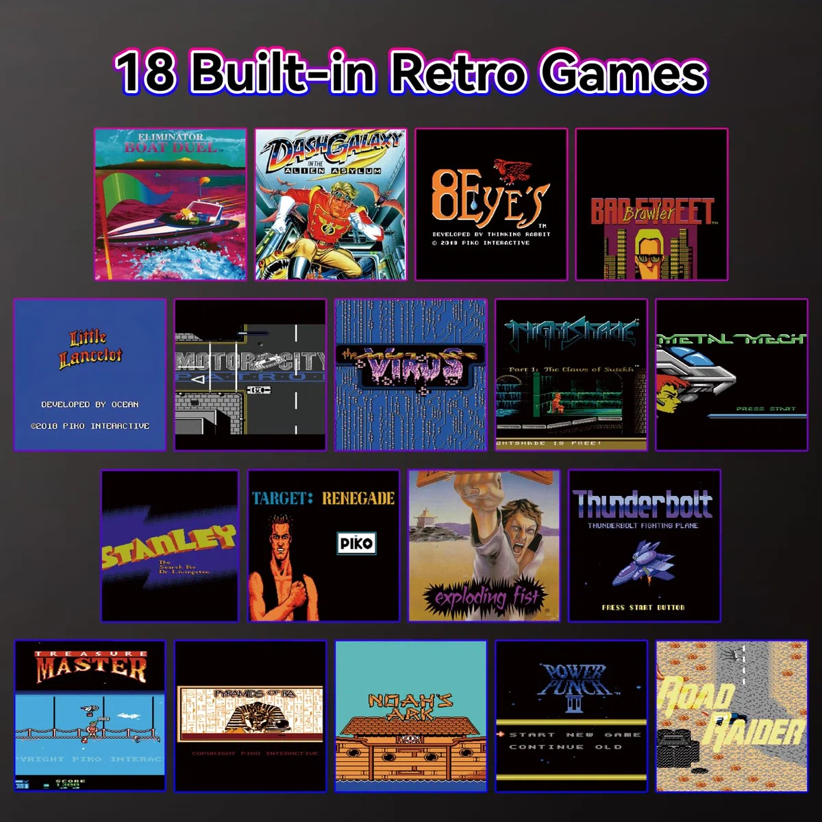 Console de Jeux pour Mega Drive, MD Retro Game Console, avec 12 Cartouches Mega Drive et manettes, 18 Jeux NES préinstallés