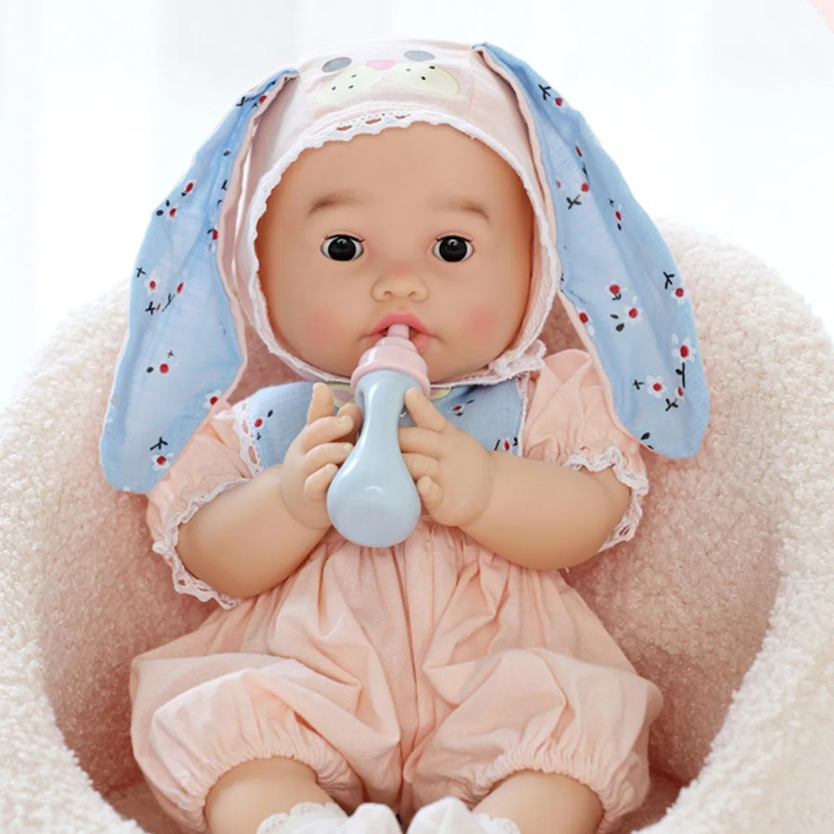 Poupée Bébé avec Tétine Interactif Poupée Interactive Sonore Bébé avec Accessoires pour Enfants, Tout-Petits