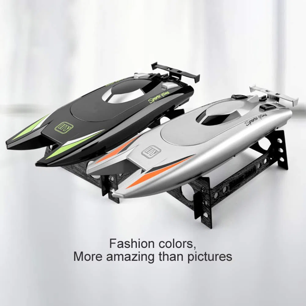 Bateaux RC pour Enfants Adultes 30KM / H Bateau de Course à Grande Vitesse 2 canaux 2.4G Bateaux télécommandés Radio pour Bateau de Course en Piscine