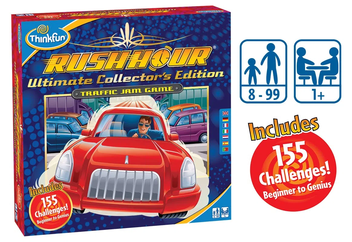 ThinkFun- Rush Hour Ultimate Edition Collector - Version surdimensionnée - Jeu de logique de l'embouteillage - Casse-tête - A partir de 8 Ans - Ravensburger 76423 - Multilingue (Français Inclus)
