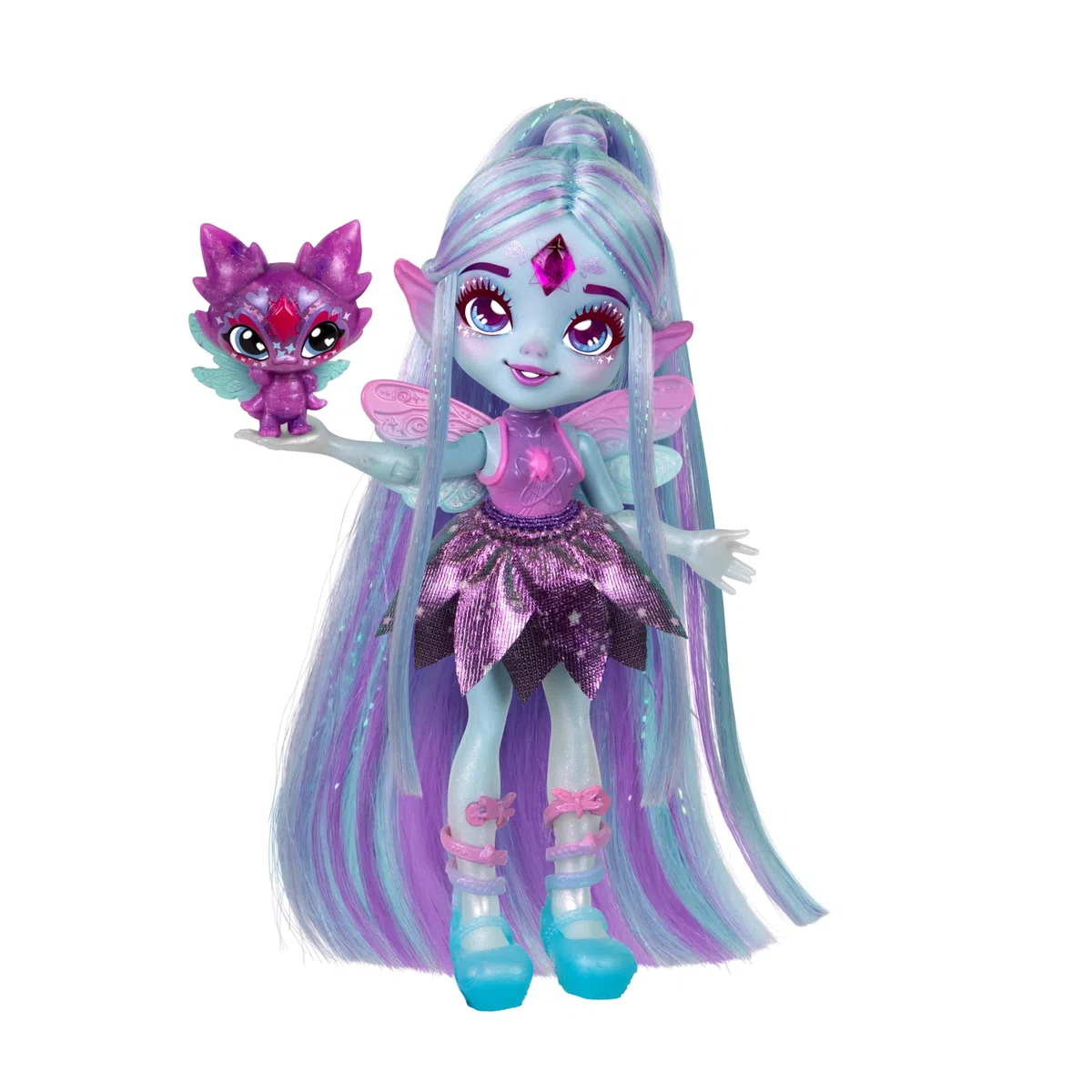 Magic Mixies - Pixlings Deluxe Pack Flyt The Dragonfly Pixling Now with Shimmer Reveal ! Créez et mélangez Une Potion Magique Qui révèle comme par Magie Une Belle poupée Pixling de 16,5 cm