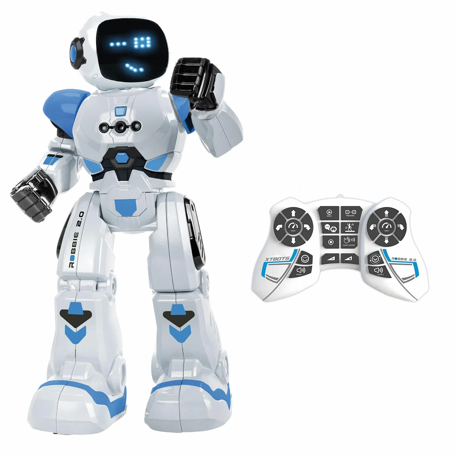 Xtrem Bots - Robbie | Robot Enfant | Robot Telecommande Et Programmable Jusqu'à 50 Actions | Jouet Enfant 5 Ans Garçon | Jouet Fille 5 Ans Et Plus