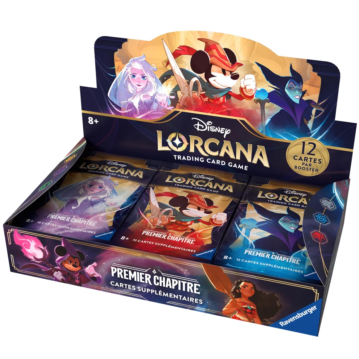 Ravensburger - Disney Lorcana : Premier Chapitre - Jeu de Carte à Collectionner - Pack de 24 Booster - Dès 8 Ans - 12 Cartes par Booster - Version Française