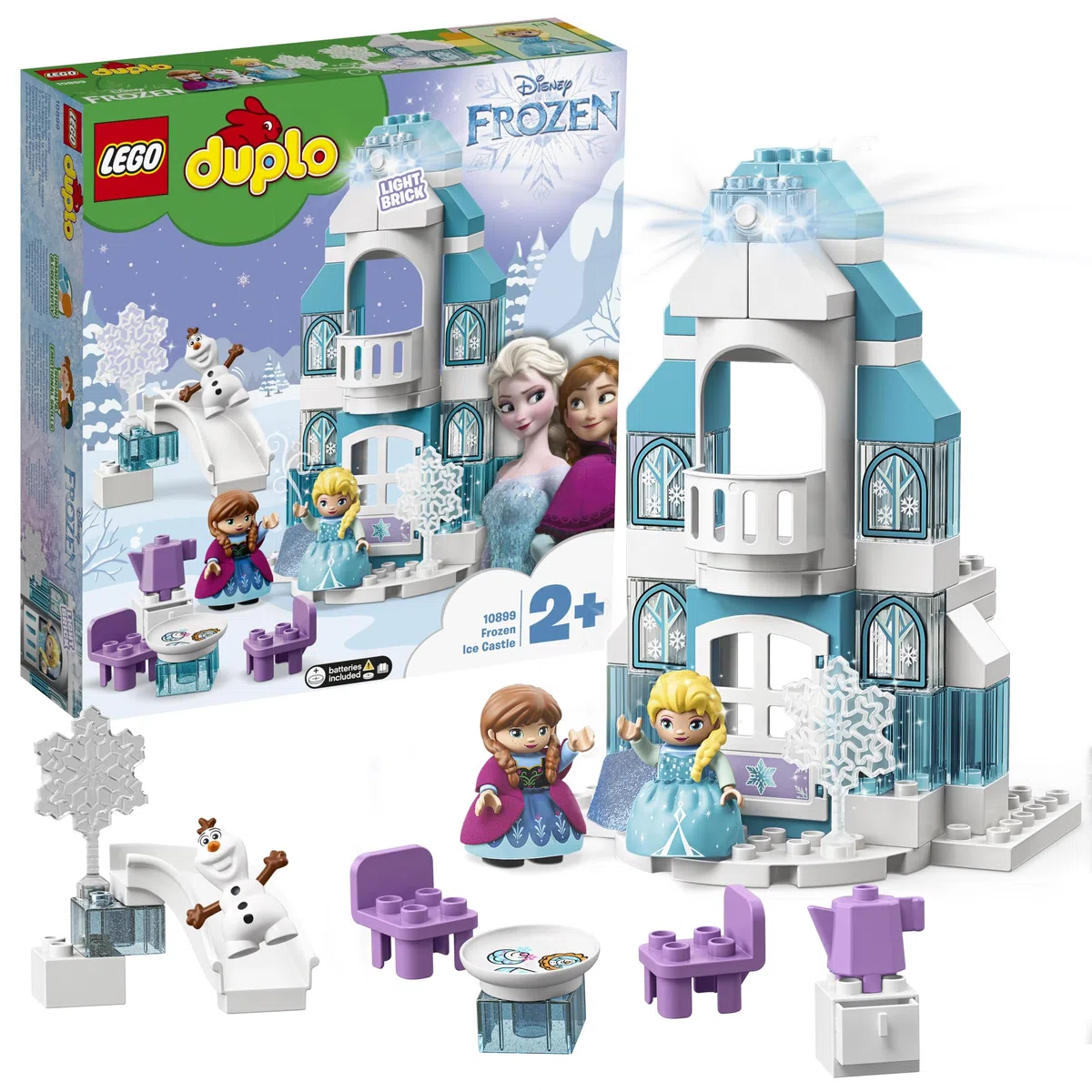 LEGO 10899 Duplo Disney Le Château de La Reine des Neiges: Jouet de Construction Éducatif avec Mini Poupées Anna et Elsa, Idéal pour Les Petits Fans de Disney, Idée Cadeau pour Enfants