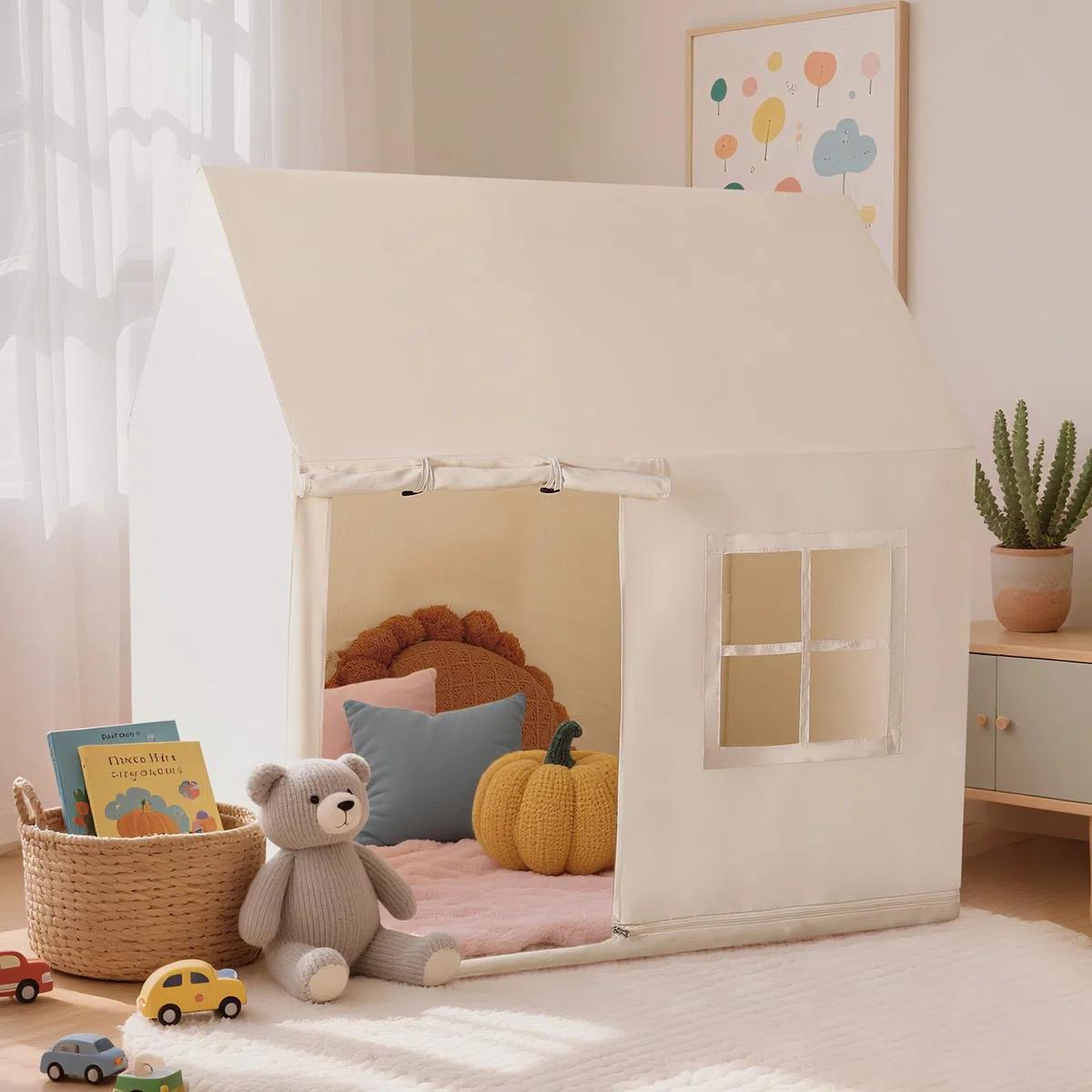 Wilwolfer Tente pour Enfants d'Intérieur, Tente de Jeu pour Tout-Petits - Tente Tipi d'Intérieur pour Filles et Garçons, Maison de Jeu, Cadeau d'anniversaire, Jouets pour Salle de Jeux.