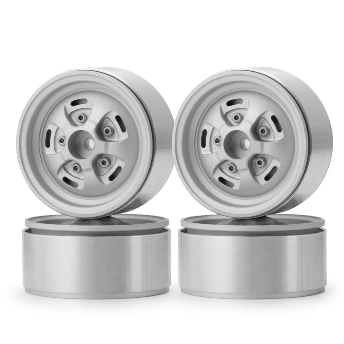 Accessoires RC pour Axial pour SCX10 90046 CC01 D90 pour TRX4 F350 pour TRX6 1/10 4 Pièces 1.9 Pouces Jantes À Billes Jantes De Voiture sur Chenilles RC Moyeux