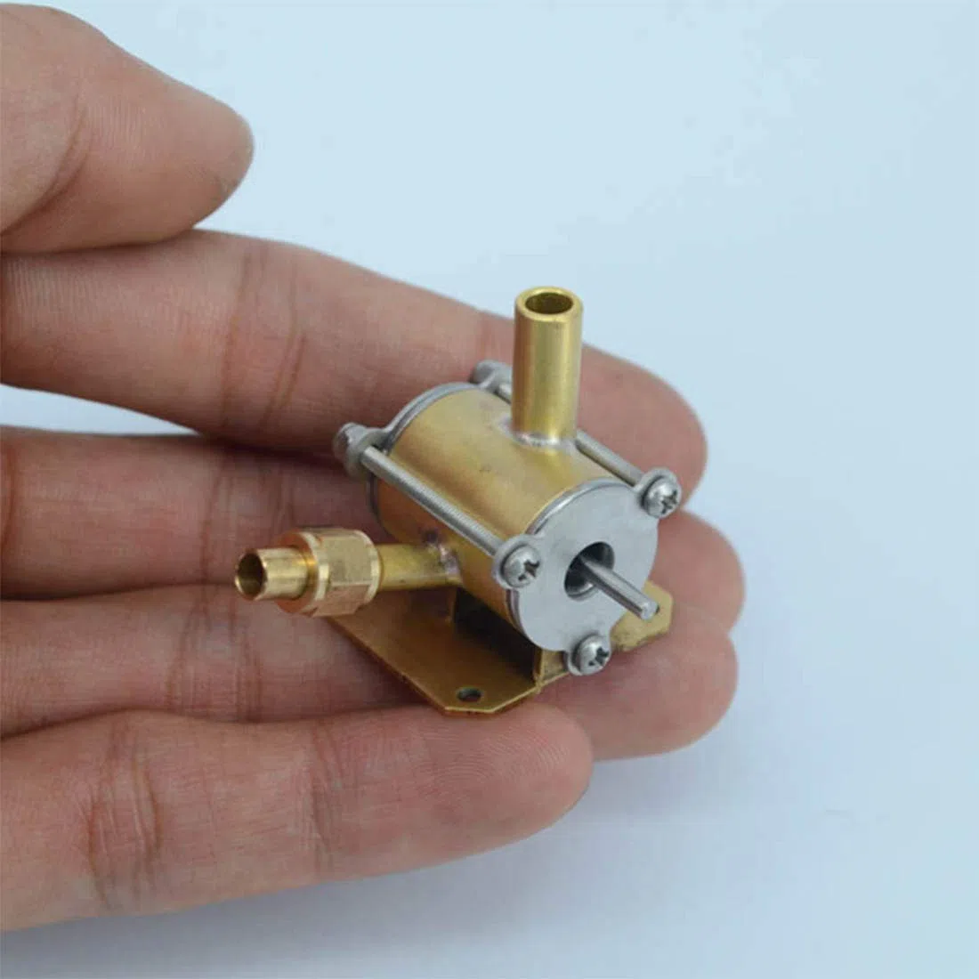 BuildCubes Modèle de Moteur à Vapeur, Mini Moteur à Vapeur en Métal Moteur à Turbine à Vapeur, Kit de Modélisation de Moteur à Turbine, Kit Moteur à Vapeur, éducatif Cadeau -RTR