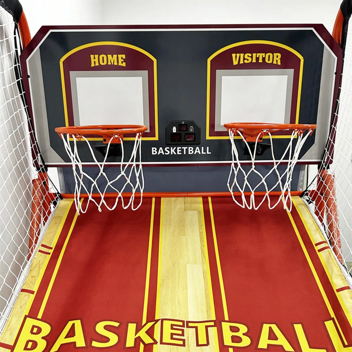 Jeu D'arcade de Basketball à Double Panier D'intérieur, Machine de Basketball électronique Pliable avec Système de Points et de Tir pour Les Amateurs de Sport et Les Familles