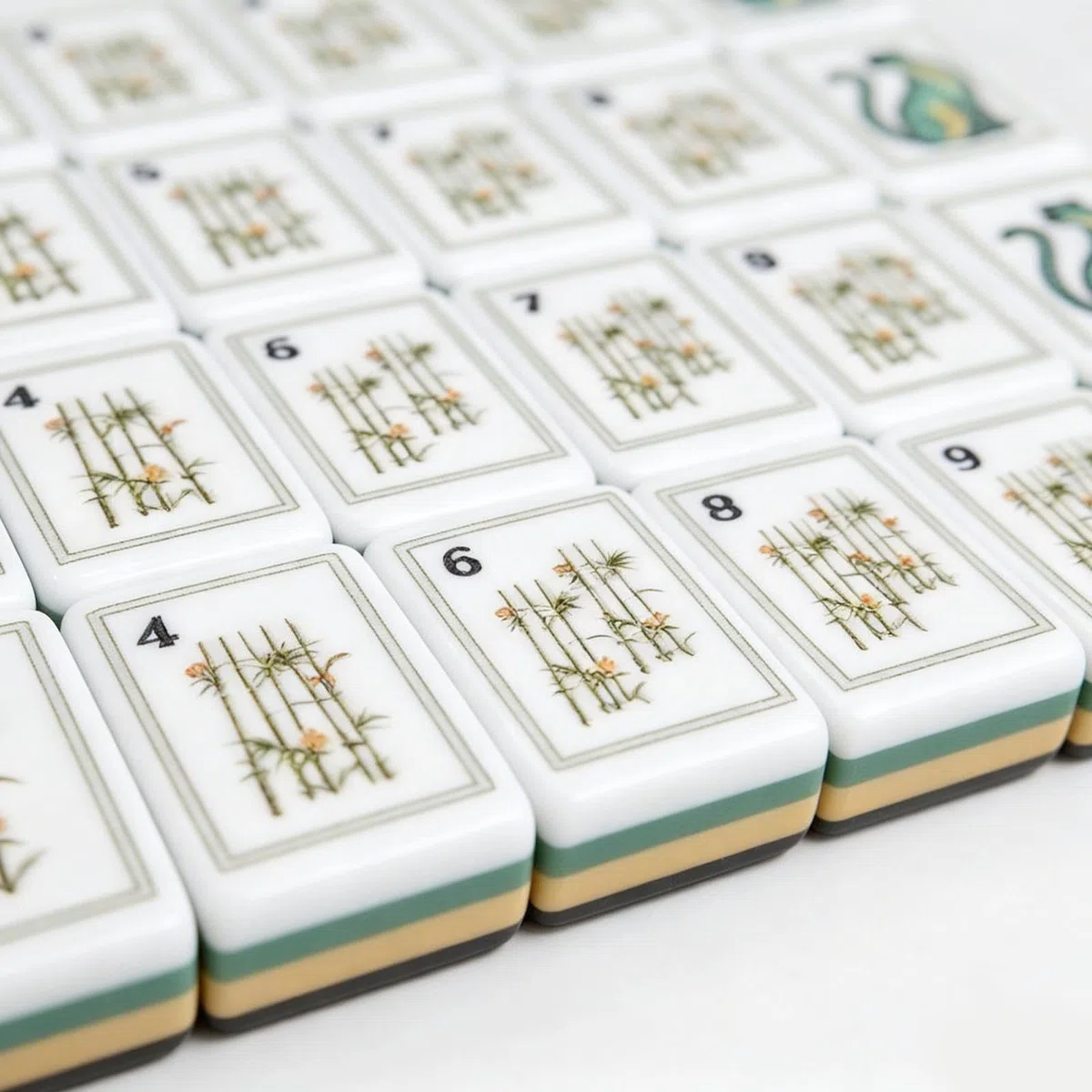 de Mahjong Set de 160 Pièces avec Dés Gravés en Acrylique